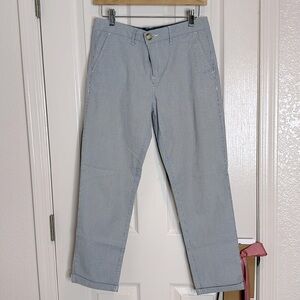 Tommy Hilfiger blue and white striped textured pants size 6
